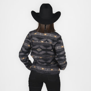 Chamarra Panhandle Aztec Berber Black Dama