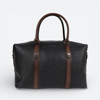 Maleta Cuadra Avestruz Negro Caballero