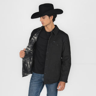 Chamarra Rock & Roll Denim Doble Vista Aztec Black Caballero