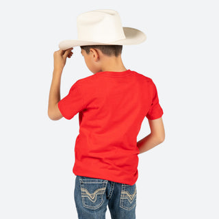 Playera Wrangler Logo Rojo Niño