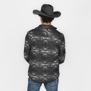 Chamarra Rock & Roll Denim Doble Vista Aztec Black Caballero