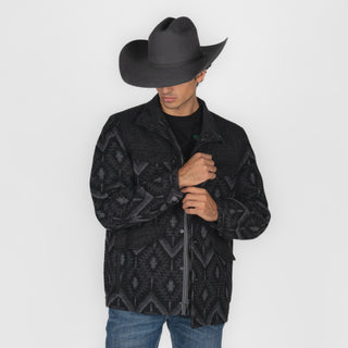 Chamarra Panhandle Aztec Jacquard Black Caballero