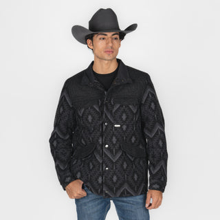 Chamarra Panhandle Aztec Jacquard Black Caballero