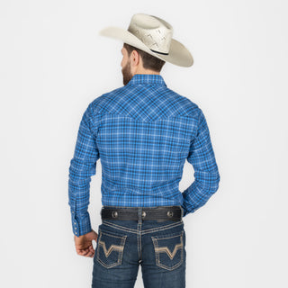 Camisa Wrangler Azul Caballero