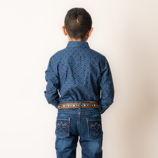 Camisa Denver Estopando Azul Niño