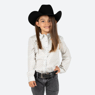 Camisa Wrangler Estampado Holán Blanco Niña