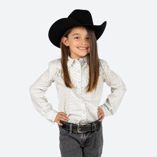 Camisa Wrangler Estampado Holán Blanco Niña
