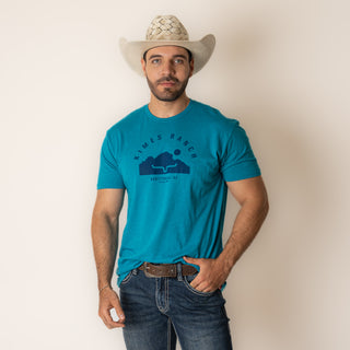 Playera Kimes Ranch Camelback Teal Caballero