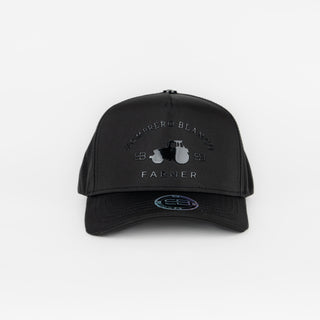 Gorra Sombrero Blanco Farmer Negro