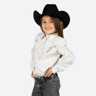 Camisa Wrangler Estampado Holán Blanco Niña