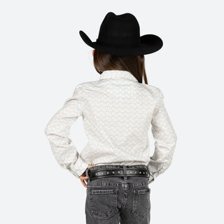 Camisa Wrangler Estampado Holán Blanco Niña
