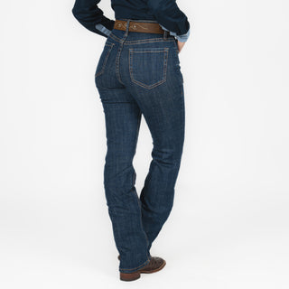 Jeans Rock & Roll Denim Western Yoke Dark Wash Dama