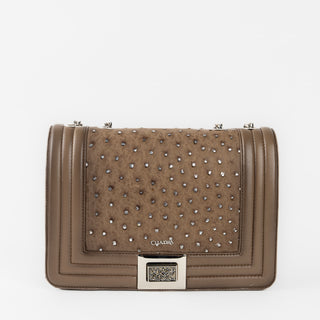 Bolso Cuadra Avestruz Andros Taupe Dama