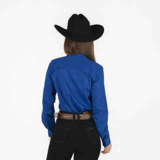 Camisa Ariat Venttek LS Shrt Mazarine Blue Dama