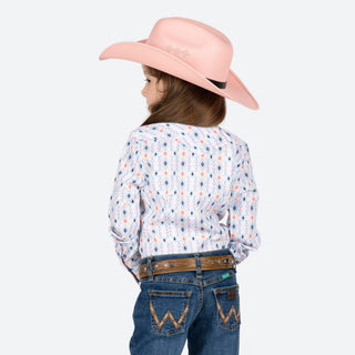 Camisa Rodeo Estampado Rombo Niña