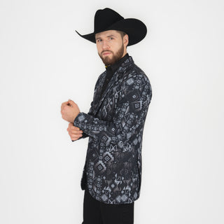 Saco Vaquero Rock & Roll Denim Aztec Black Caballero