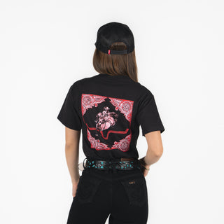 Blusa Kimes Ranch Fallon Bandana Black Dama