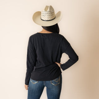 Blusa Rock & Roll Denim Black Dama