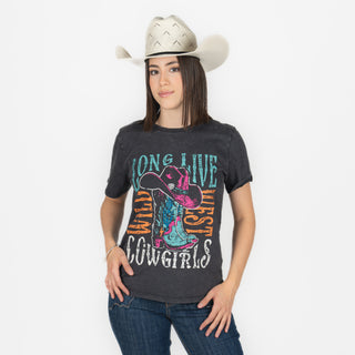 Blusa Rock & Roll DenimCrew Neck Graphic Tee Dama