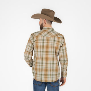 Camisa Ariat Halston Retro DNP LS Shrt Khaki Caballero