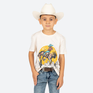 Playera Rock & Roll Denim Jinete Niño