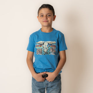 Playera Rock & Roll Denim Royal Niño