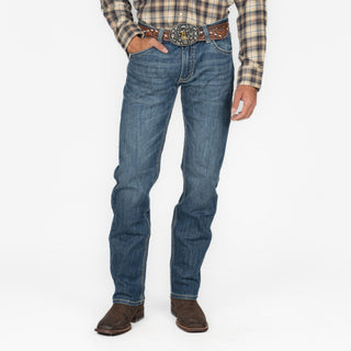 Jeans Rock & Roll Denim Revolver Straight Boot Medium Wash Caballero