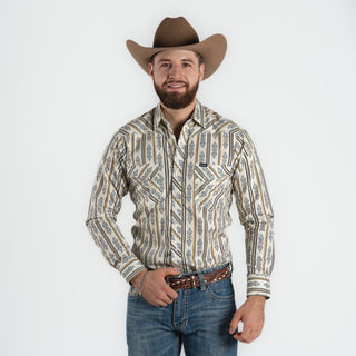 Camisa Wrangler Aztec Beige Caballero