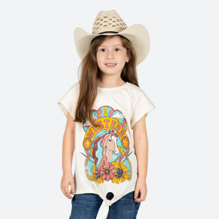 Blusa Rock & Roll Denim Caballo Niña