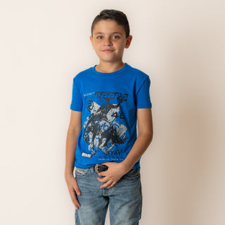 Playera Rock & Roll Denim Blue Niño