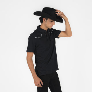 Playera Polo Lomes Ranch G-2 Black Caballero