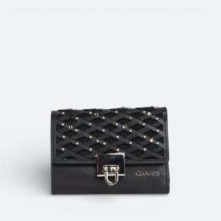 Cartera Cuadra Res Azteca Negro Dama