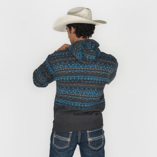 Sudadera Ariat Color Block Turquoise Caballero