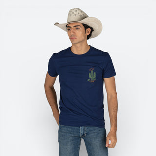 Playera Ariat Neon Cactus SS Tshrt Medieval Blue Caballero