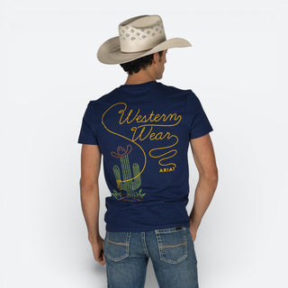 Playera Ariat Neon Cactus SS Tshrt Medieval Blue Caballero