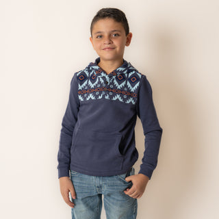 Sudadera Rock & Roll Denim Border Print Indigo Niño