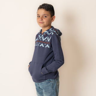 Sudadera Rock & Roll Denim Border Print Indigo Niño