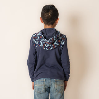Sudadera Rock & Roll Denim Border Print Indigo Niño
