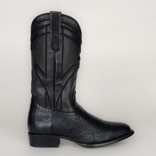Bota Cuadra Lizard Teju Plunge Negro Caballero