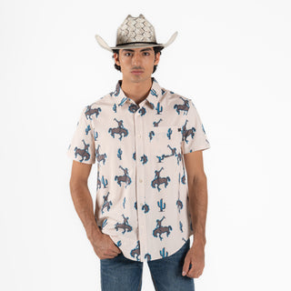 Camisa Rock & Roll Denim Single Pocket Tan Caballero