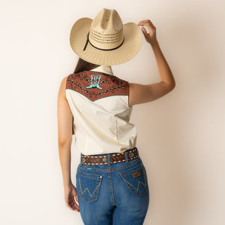 Camisa Panhandle Boots Brown Dama