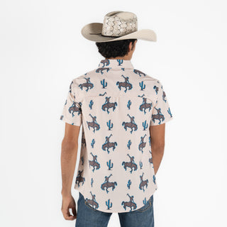 Camisa Rock & Roll Denim Single Pocket Tan Caballero