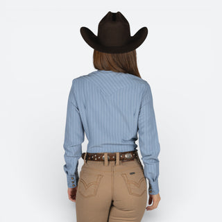 Camisa Rodeo Celeste Dama