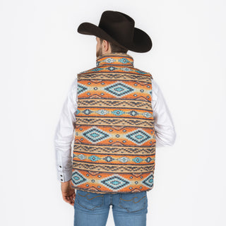 Chaleco Rock & Roll Denim Doble Vista Aztec Orange Caballero