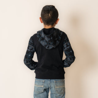 Sudadera Rock & Roll Denim Printed Black Niño