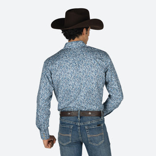 Camisa Rodeo Rombo Azul Caballero