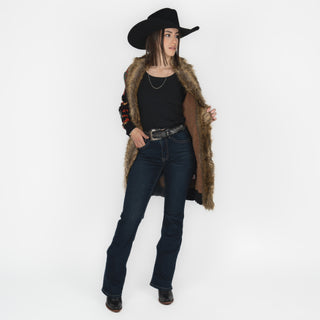 Kimono Panhandle Southwest Sweater Black Dama