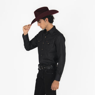 Camisa Rodeo Negro Liso Caballero