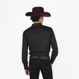 Camisa Rodeo Negro Liso Caballero