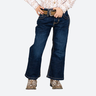 Jeans Wrangler Boot Cut Flor Naranja Niña